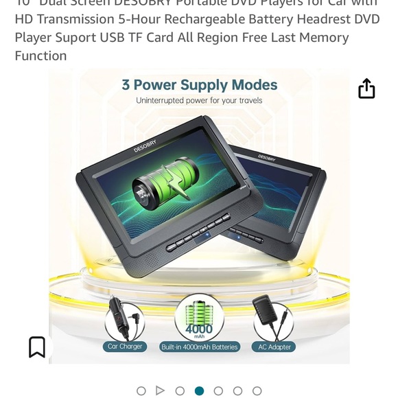 Desobry two 10 inch monitors dvd players.  Accepting OFFERS - Picture 5 of 11